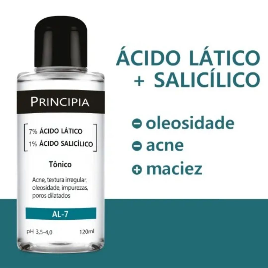 Tônico Principia 7% Ácido Lático + 1% Ácido Salicílico